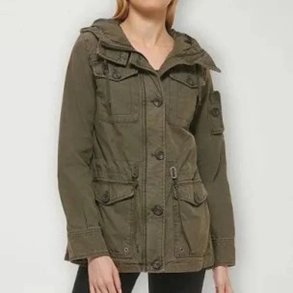 Levi’s Hooded Military Army Style Jacket Size XS NWT - Picture 2 of 14